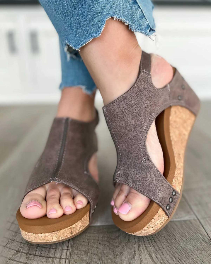 Madeline - Vegan Wedge Sandals