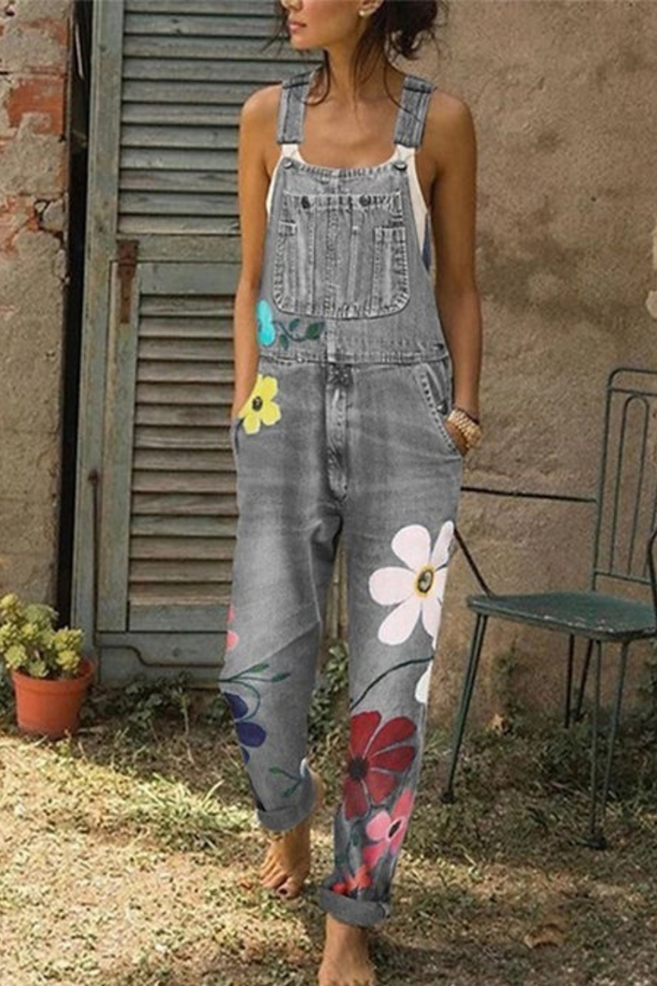 Tracy - Sleeveless Denim Overalls