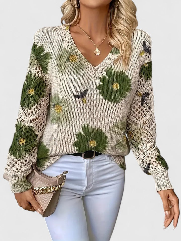 Aurelie | Delicate Floral Sweater