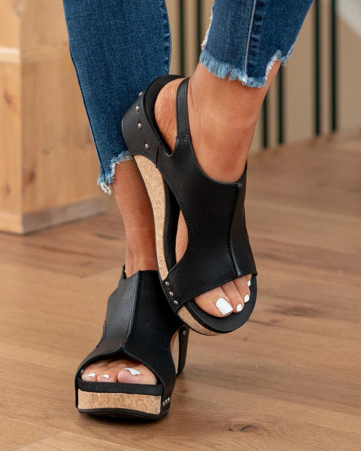 Madeline - Vegan Wedge Sandals
