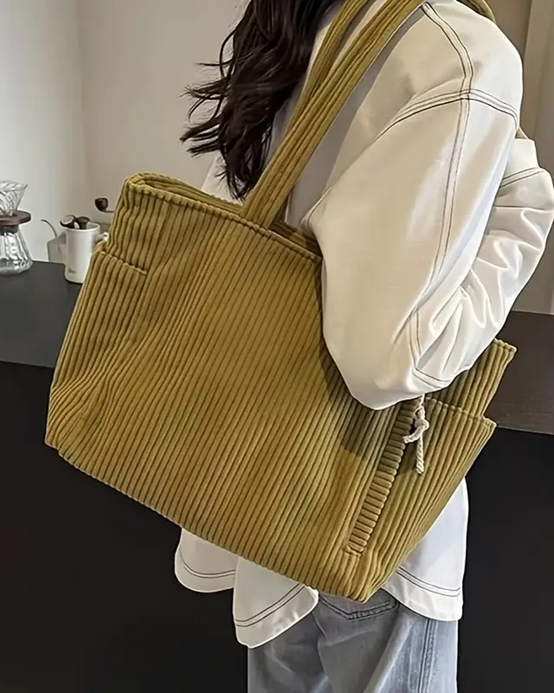 Aubrey - Corduroy Tote Bag