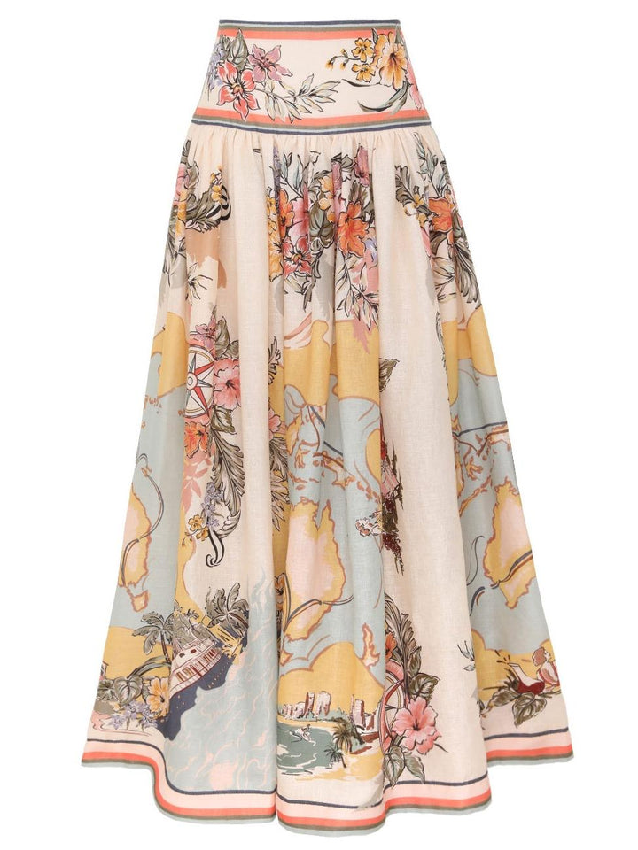 Emilia - Printed Maxi Skirt Set