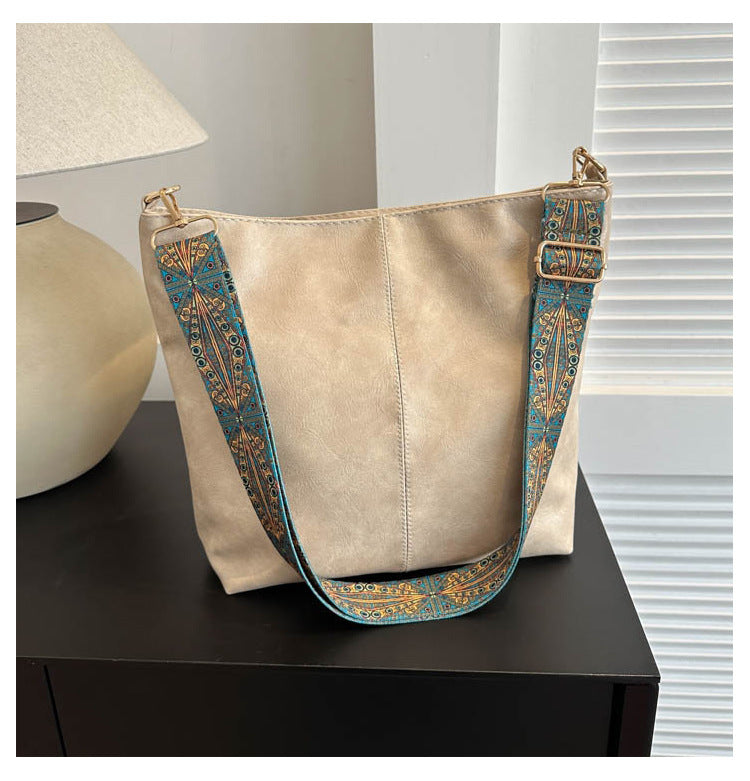 Isla - Embroidered Bucket Bag