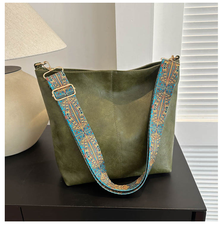 Isla - Embroidered Bucket Bag