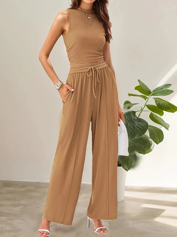 Lena – Summer Two-Piece Pants Set