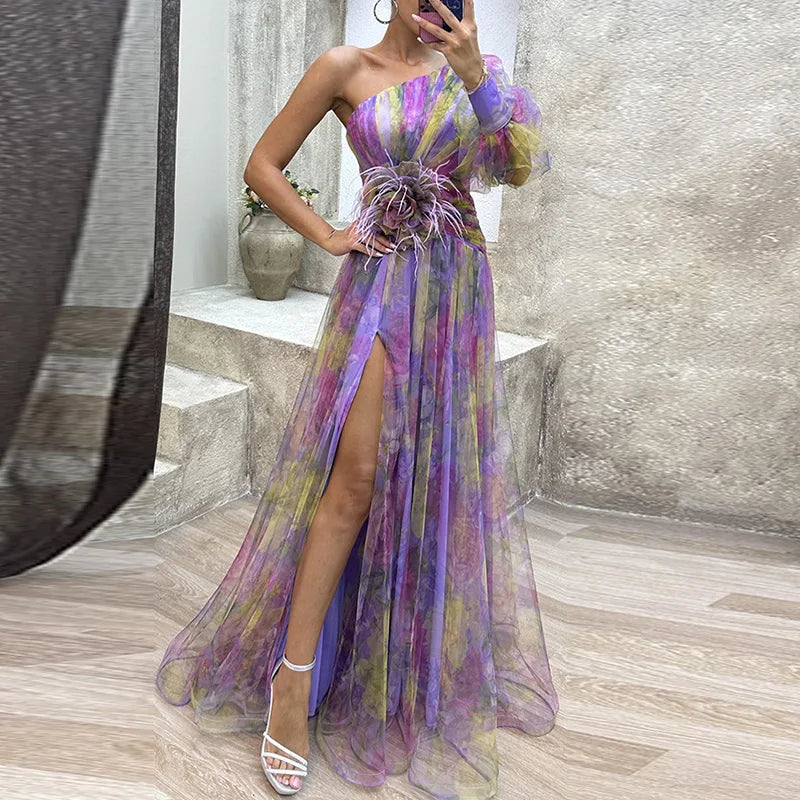 Evelyn - Floral Tulle Dress