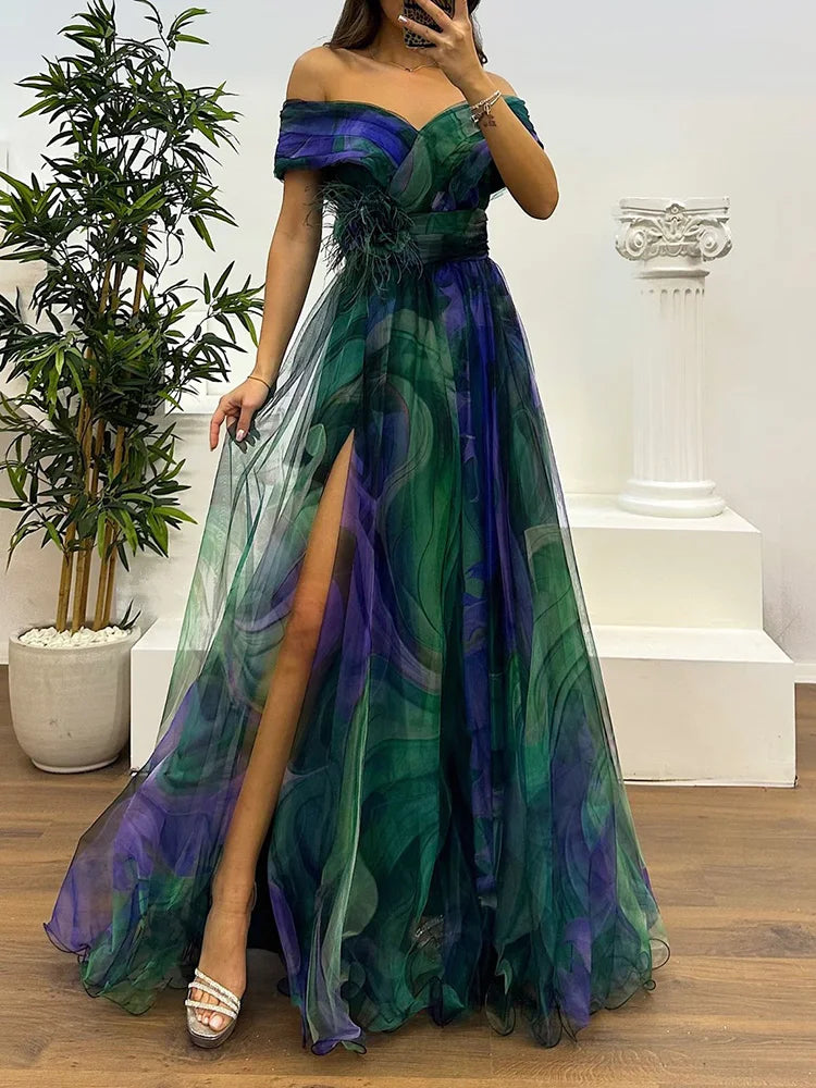 Evelyn - Floral Tulle Dress