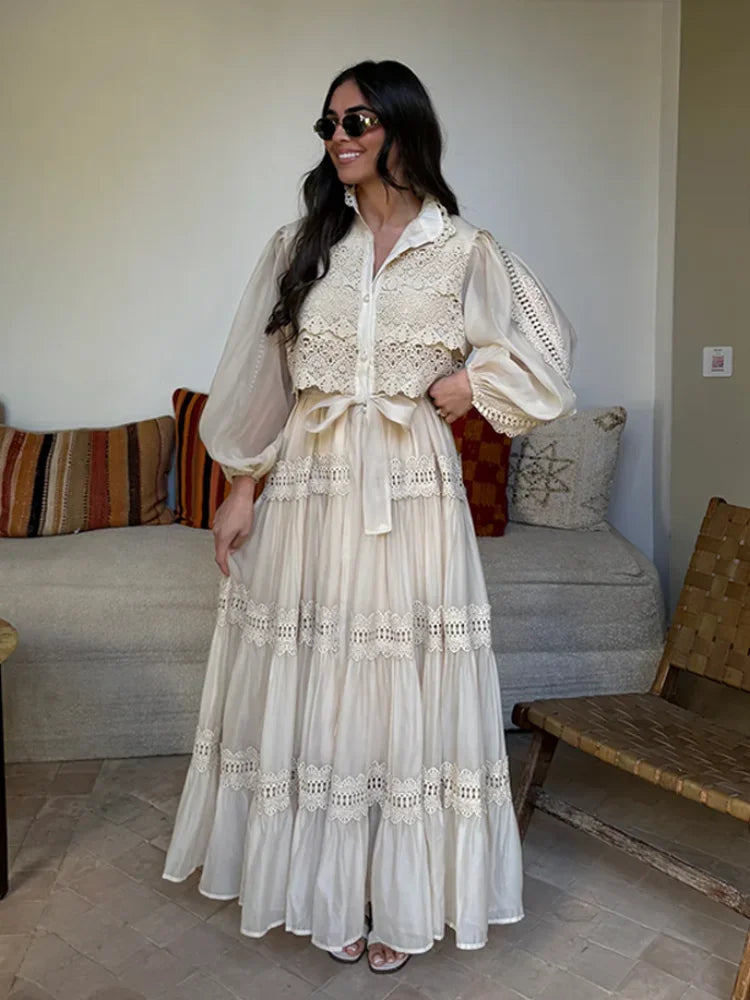 Lyna - Embroidery Maxi Dress