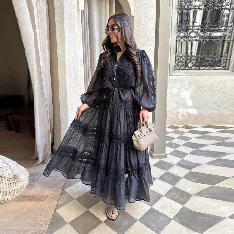 Lyna - Embroidery Maxi Dress