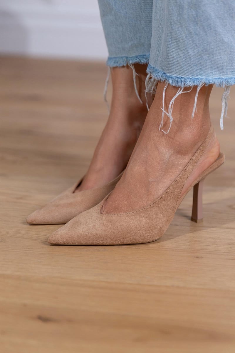 VIELLA | SUEDE SLINGBACK HEELS