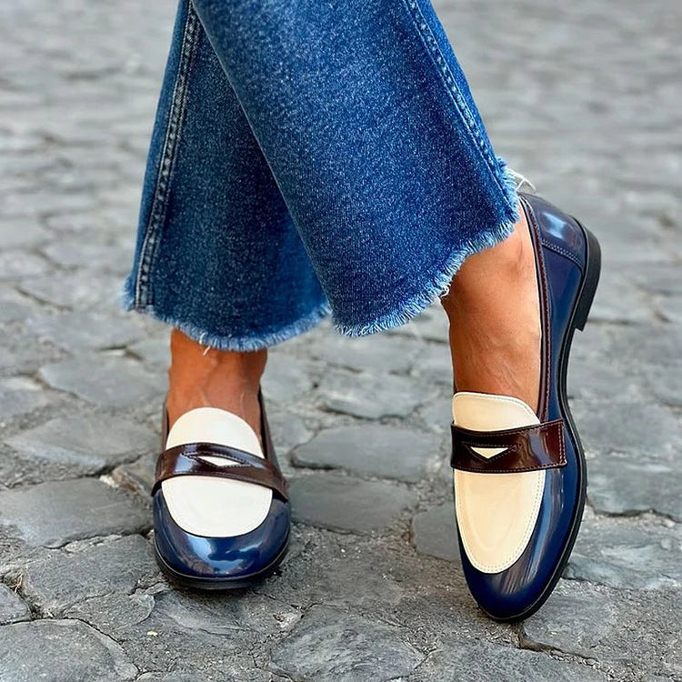 Ashlynn | Navy Blue Loafer