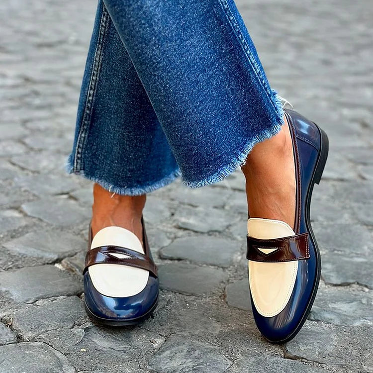 ELENA ELEGANT TWO-TONE LOAFER