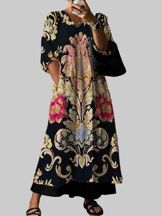 Clara | Elegant Print Dress