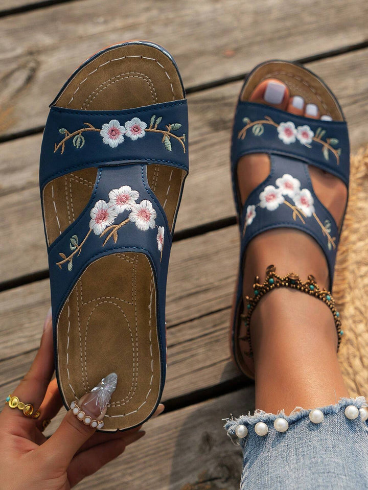 Nina - Floral Platform Sandals