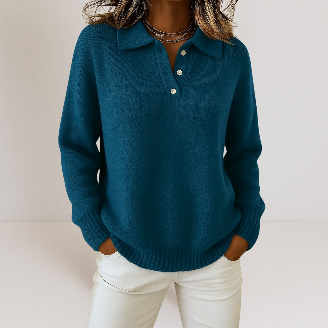 Olivia™ | Soft Knit Sweater with Collar