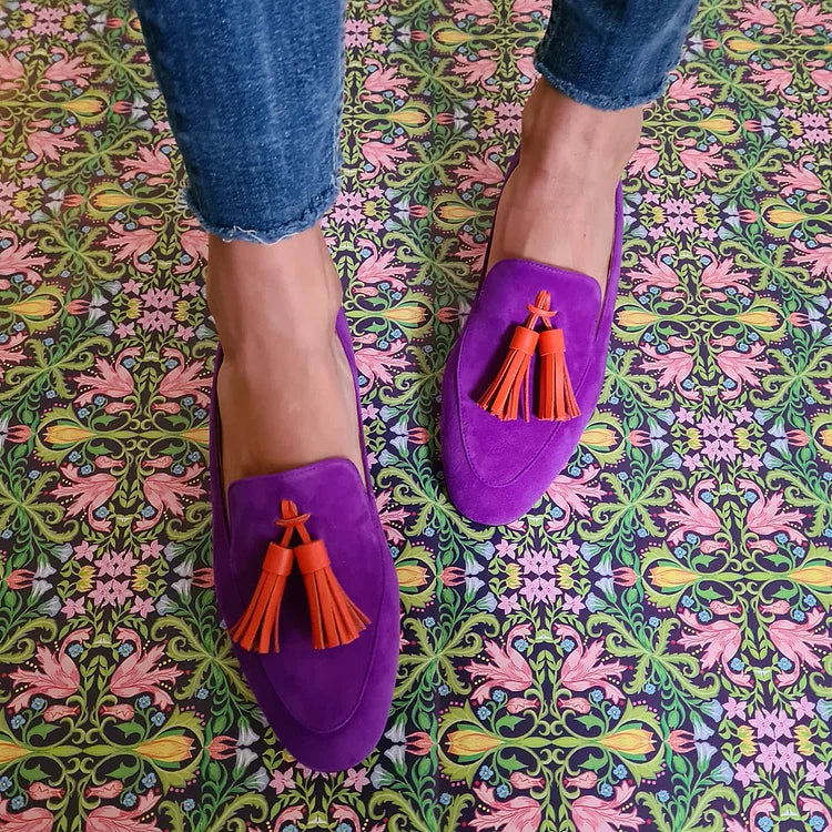 Reese - Purple Loafers With Tassels