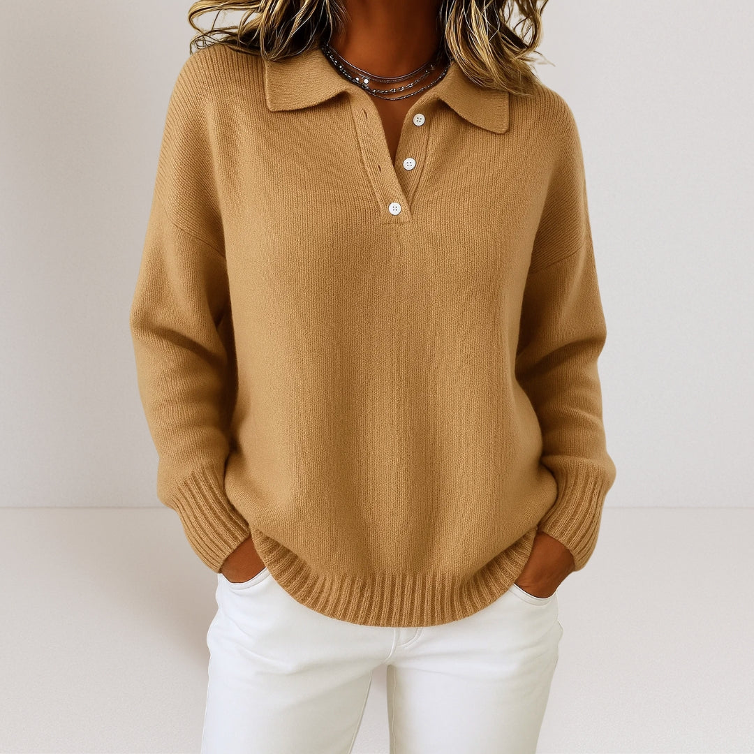 Olivia™ | Soft Knit Sweater with Collar