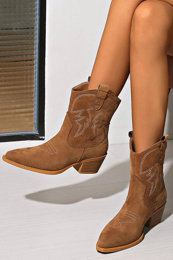 VIELLA | POINTED WESTERN ANKLE BOOT
