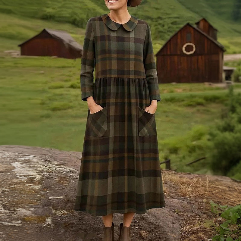 Retro Plaid Dress