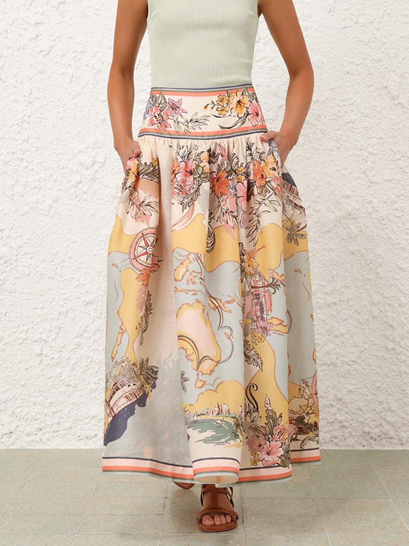 Emilia - Printed Maxi Skirt Set