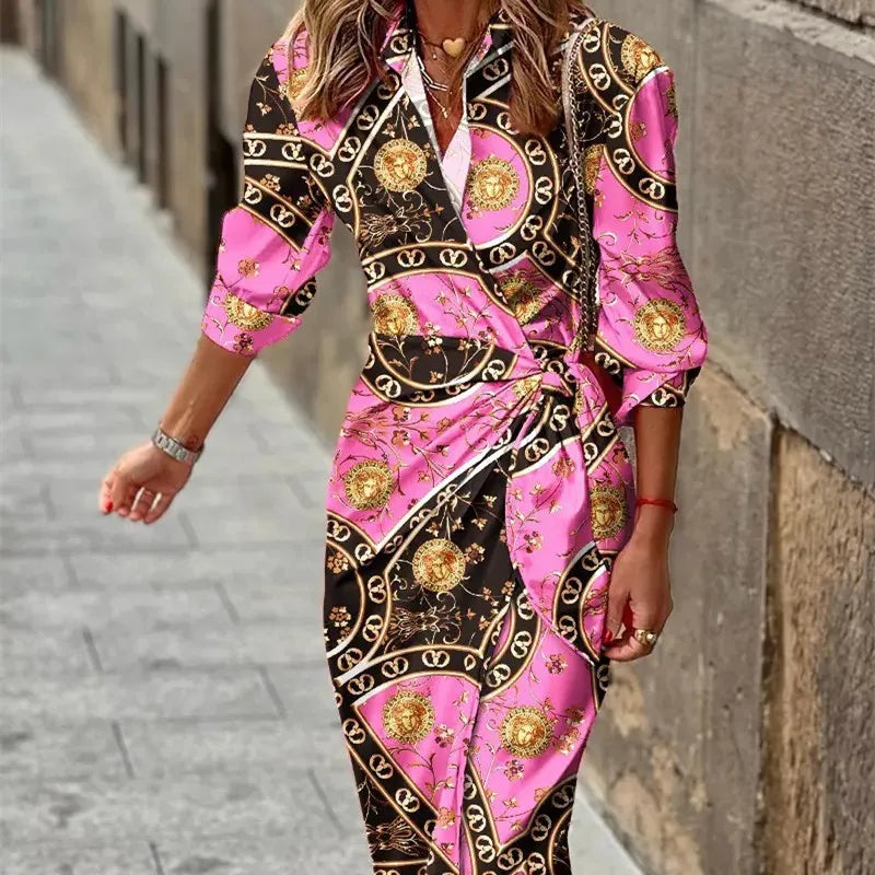 Amy - Printed Wrap Dress