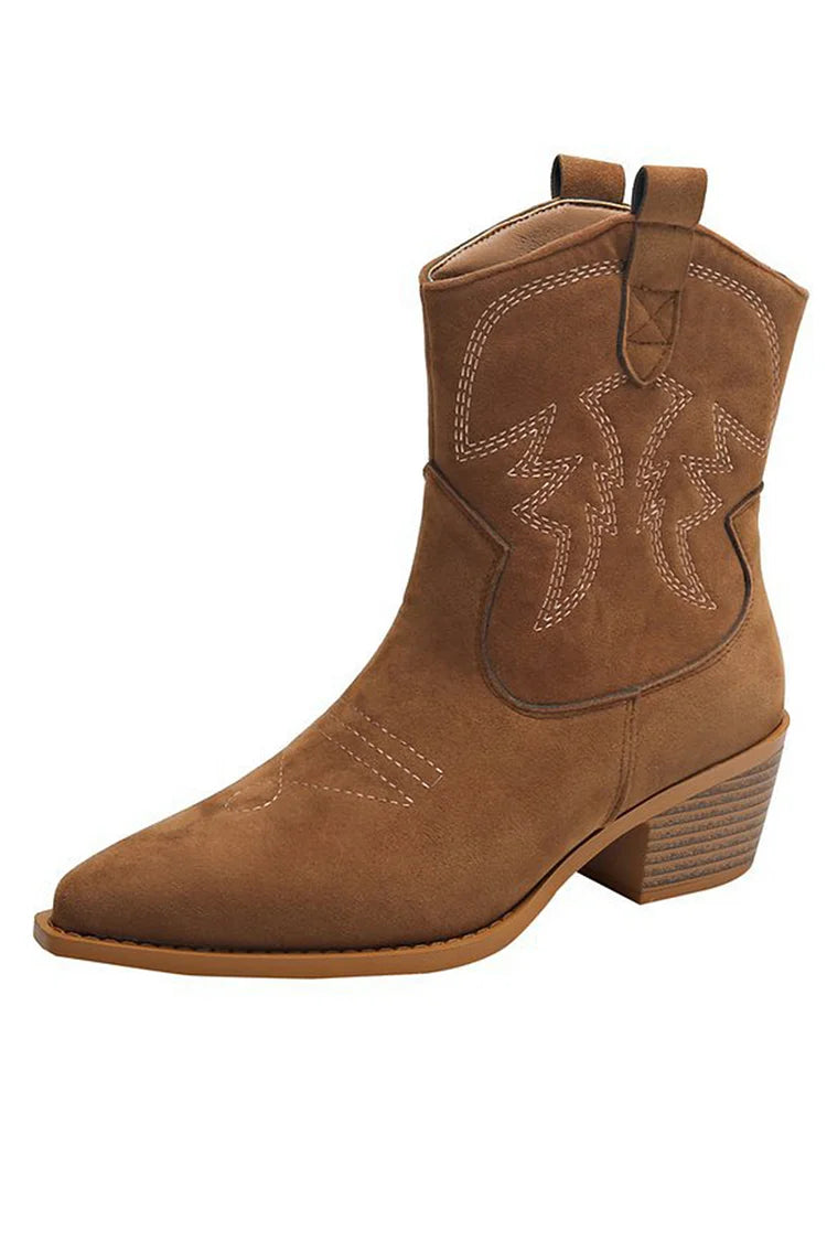 VIELLA | POINTED WESTERN ANKLE BOOT