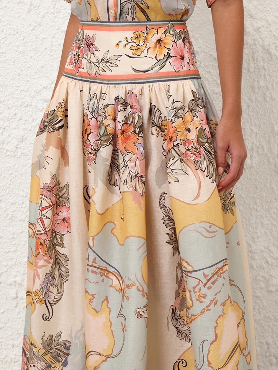 Emilia - Printed Maxi Skirt Set