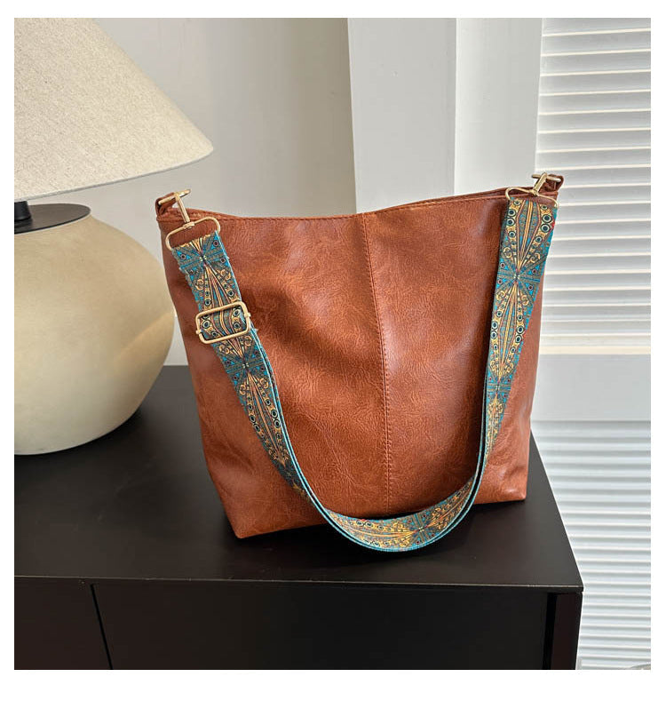 Isla - Embroidered Bucket Bag