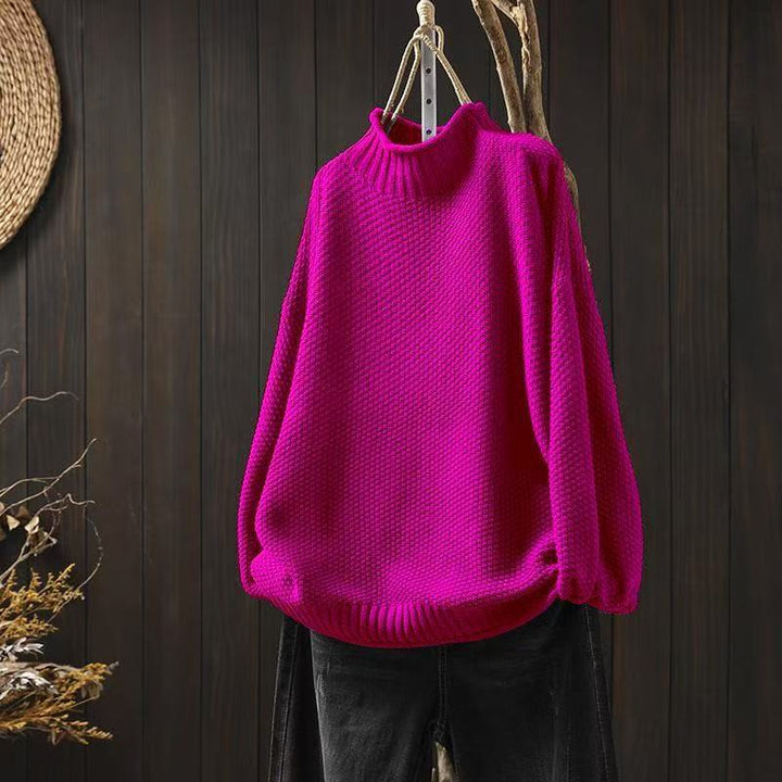 Evelyn - Oversized Waffle Knit Pullover