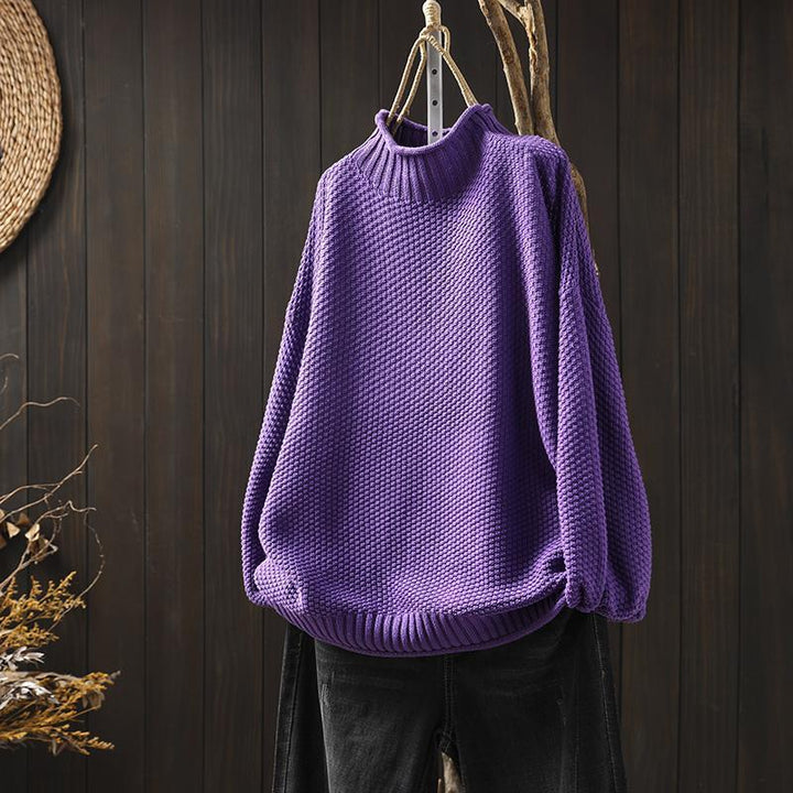 Evelyn - Oversized Waffle Knit Pullover