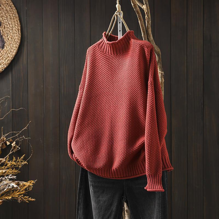 Evelyn - Oversized Waffle Knit Pullover