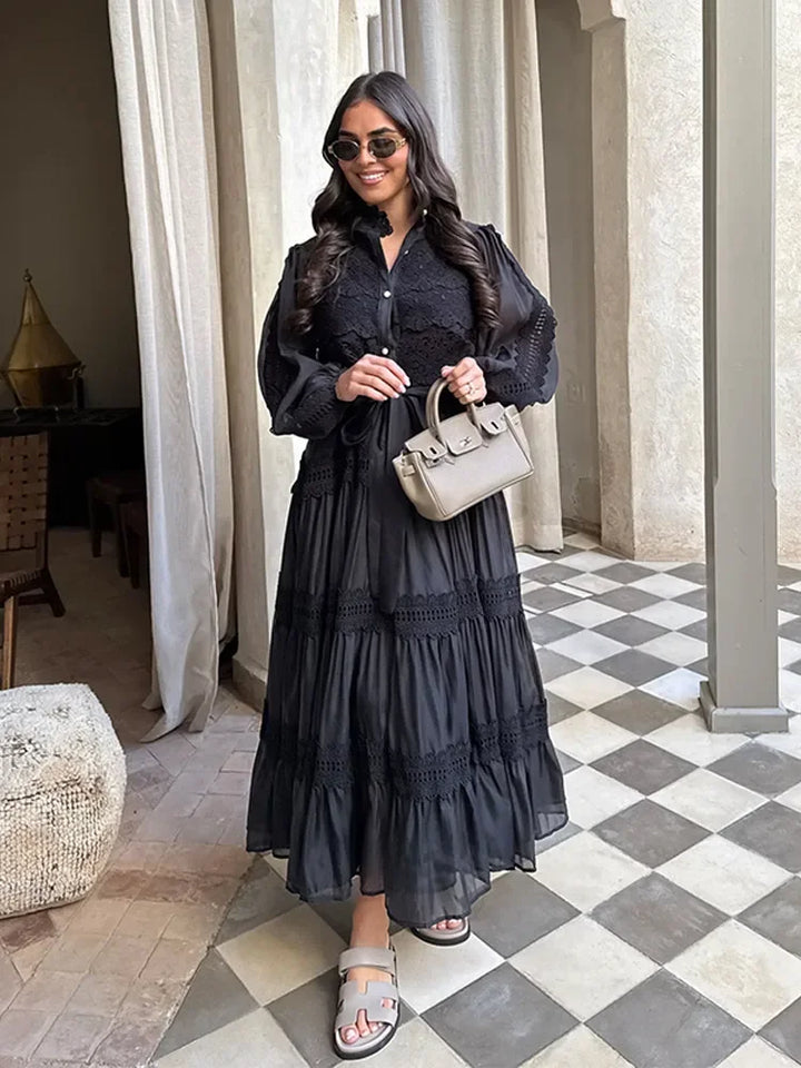 Lyna - Embroidery Maxi Dress