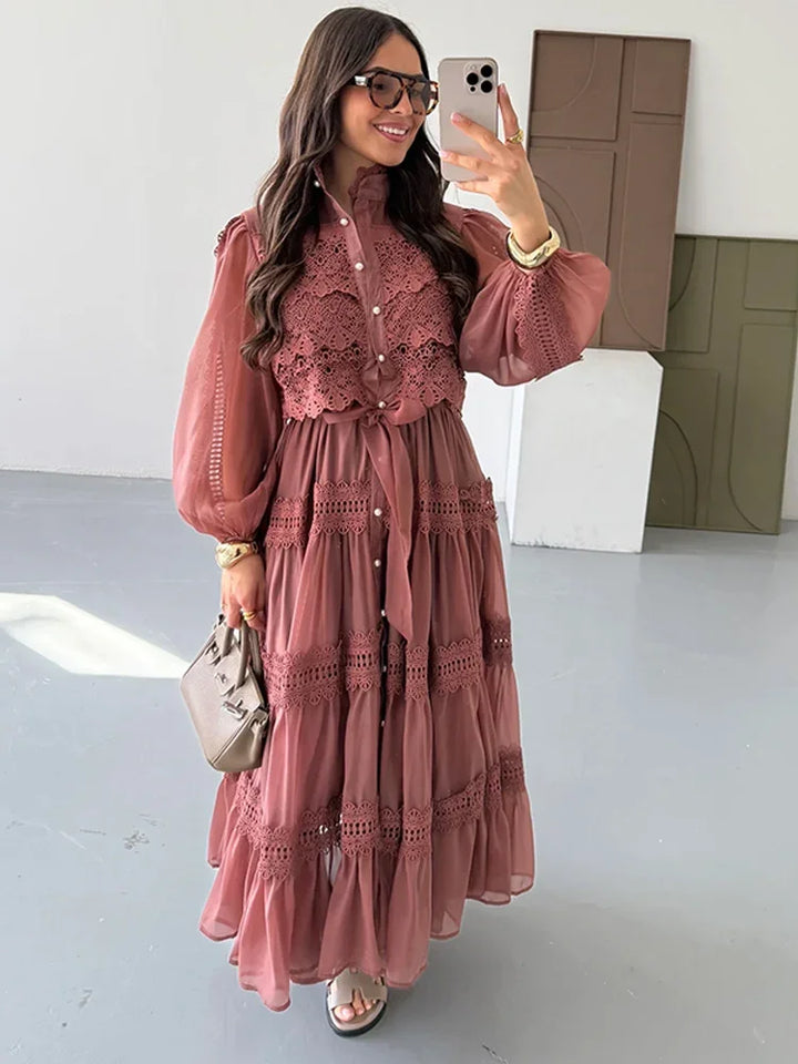 Lyna - Embroidery Maxi Dress