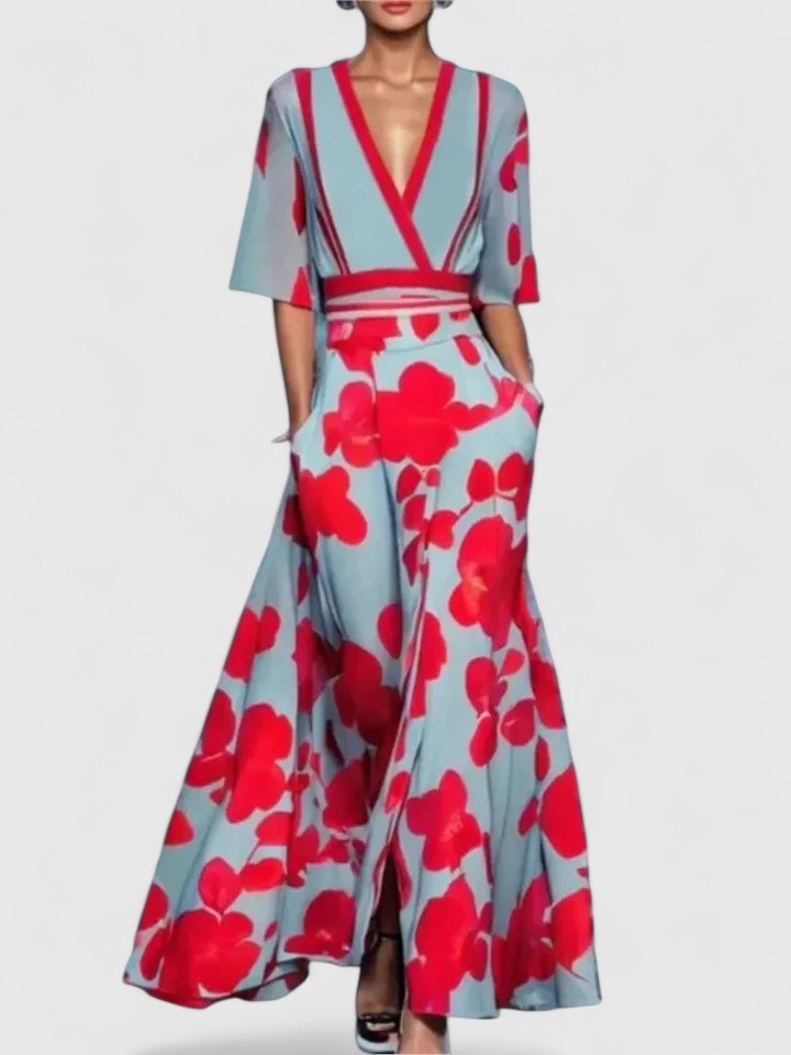 Aimee | Elegant Floral Maxi Dress