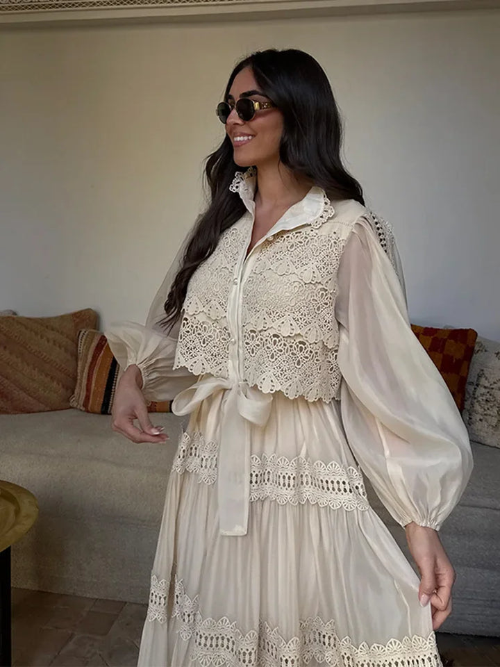 Lyna - Embroidery Maxi Dress