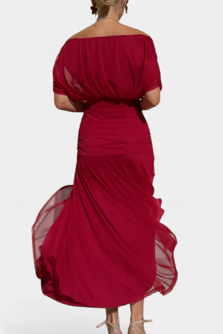 Elowen - Long floral dress with V-neck