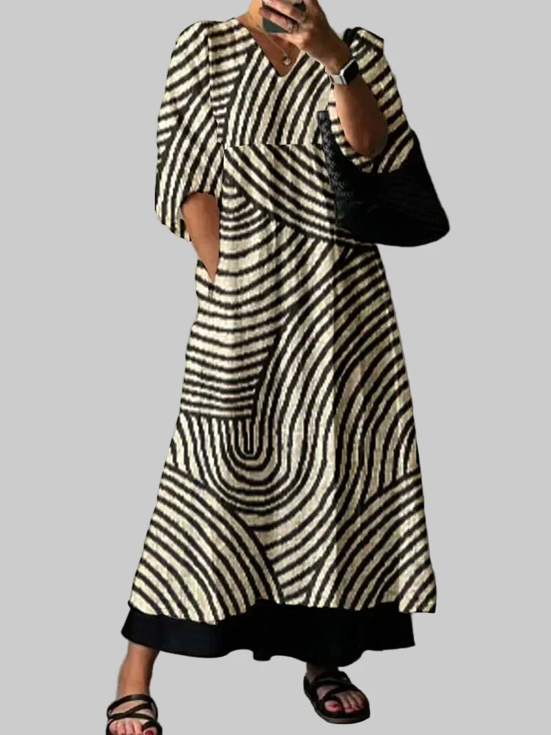 Karoline | Elegant Printed Dress
