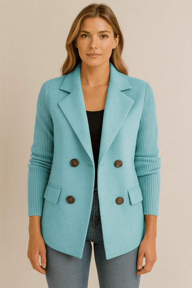 AMA | KNIT-SLEEVE BLAZER
