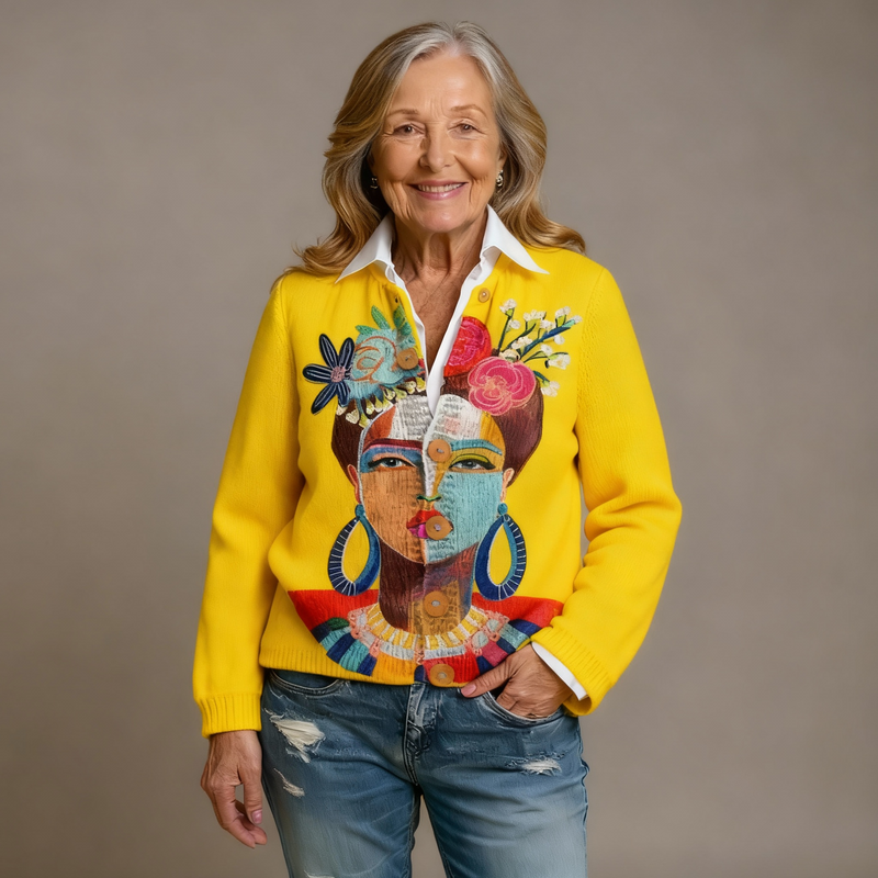 Anna | Art Printed Cardigan