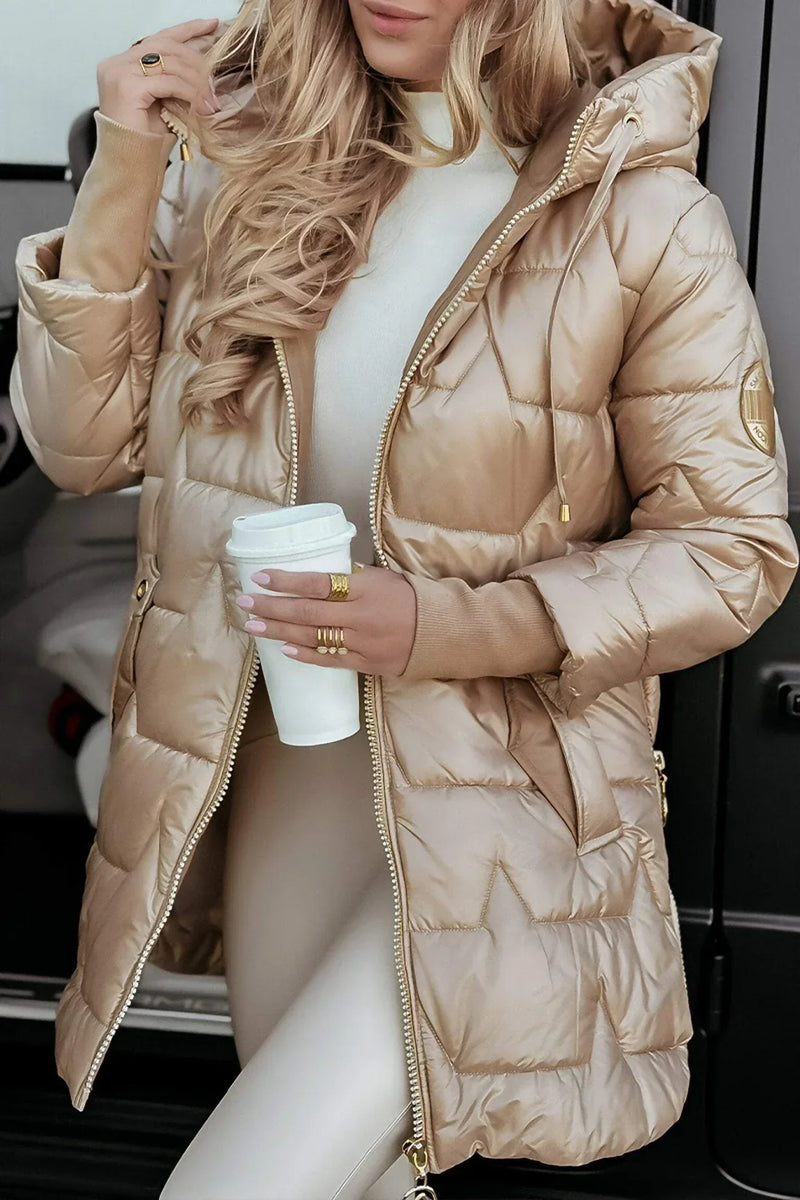 Nolwen – Elegant Coat with Hood and Padding