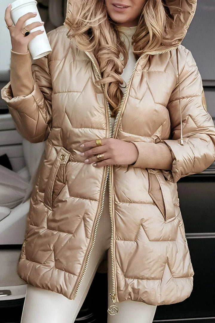 Nolwen – Elegant Coat with Hood and Padding