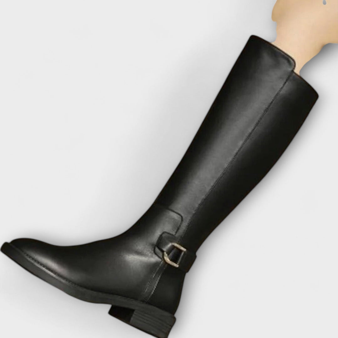 Mira - Leather Knee High Boots