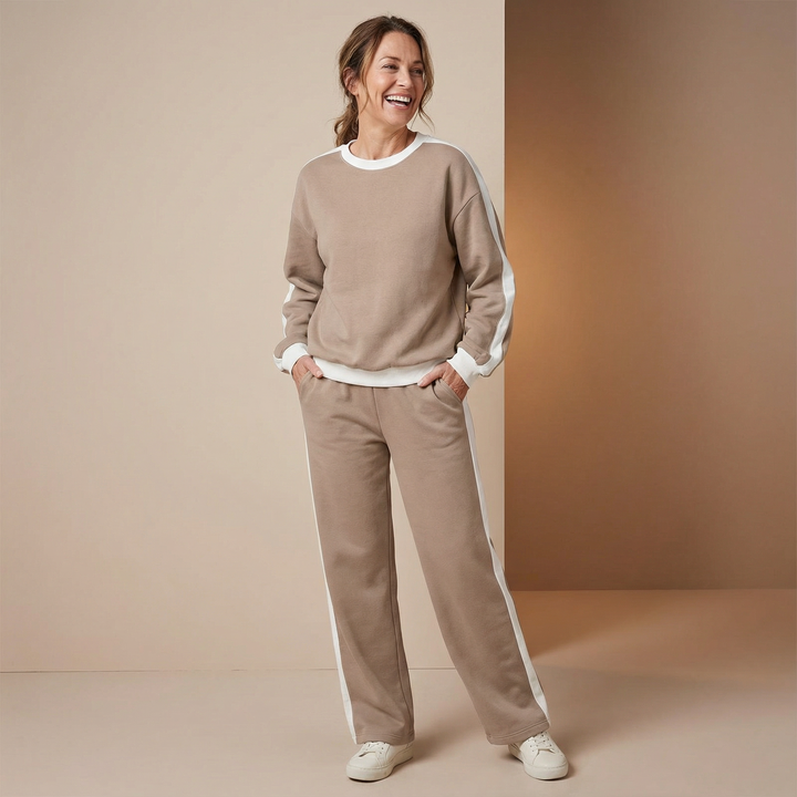 SANDI™ - Comfortable 2-Piece Lounge Set Sweatshirt & Straight Leg Pants
