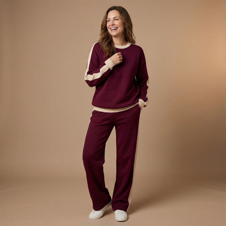 SANDI™ - Comfortable 2-Piece Lounge Set Sweatshirt & Straight Leg Pants