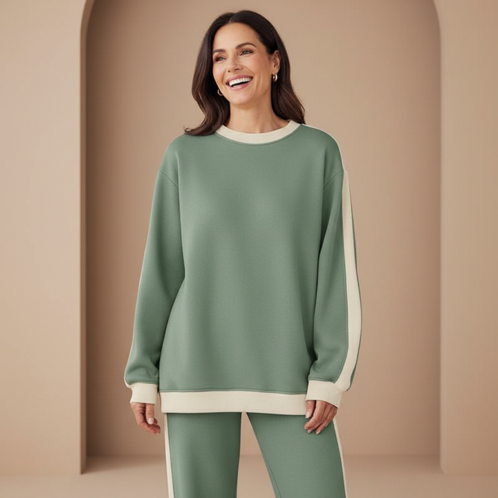 SANDI™ - Comfortable 2-Piece Lounge Set Sweatshirt & Straight Leg Pants