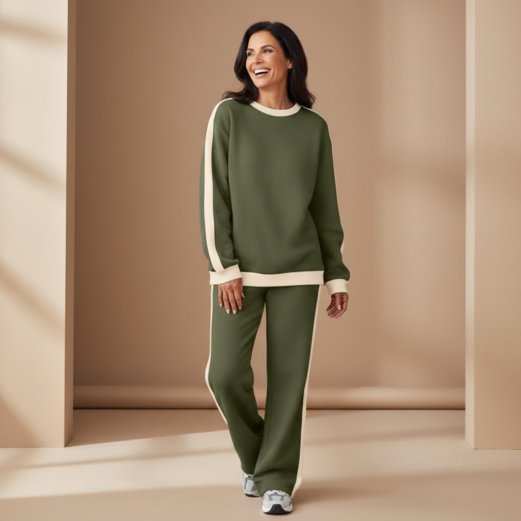 SANDI™ - Comfortable 2-Piece Lounge Set Sweatshirt & Straight Leg Pants
