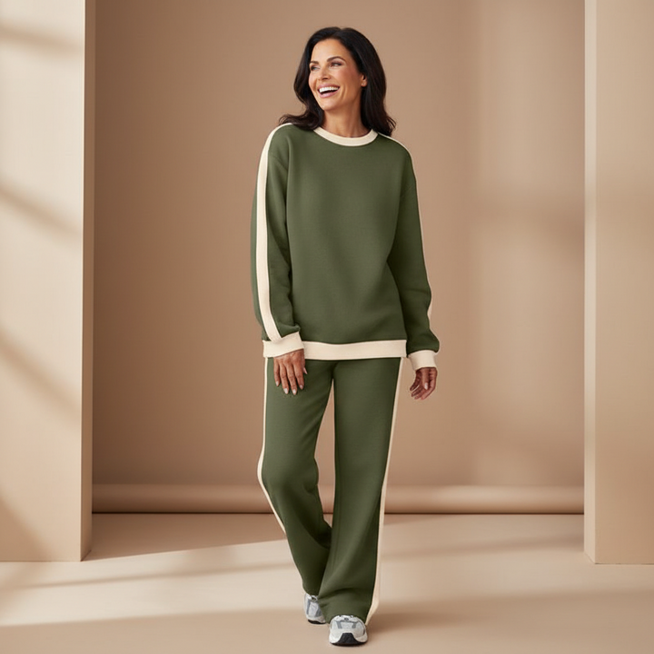 SANDI™ - Comfortable 2-Piece Lounge Set Sweatshirt & Straight Leg Pants