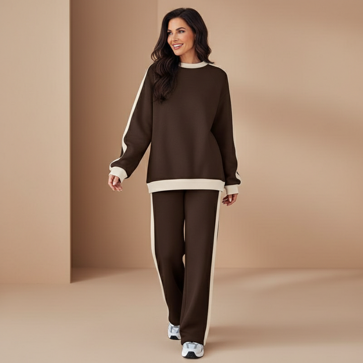 SANDI™ - Comfortable 2-Piece Lounge Set Sweatshirt & Straight Leg Pants