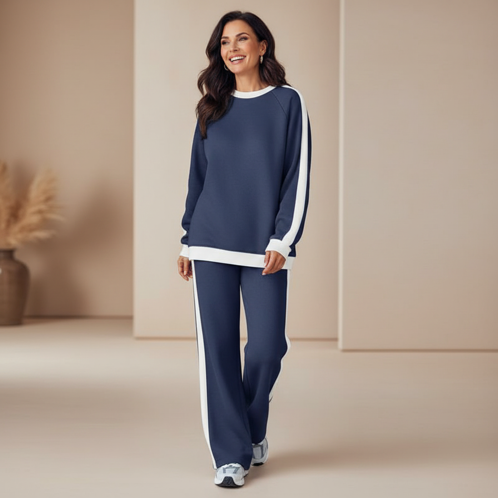 SANDI™ - Comfortable 2-Piece Lounge Set Sweatshirt & Straight Leg Pants
