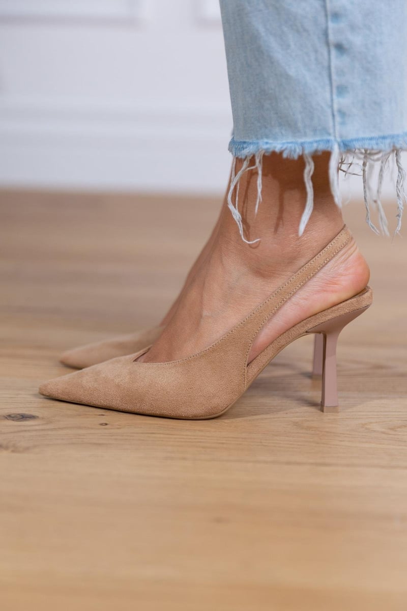 VIELLA | SUEDE SLINGBACK HEELS
